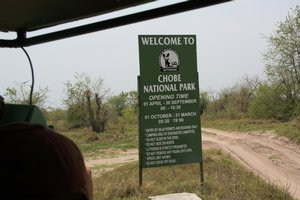 Entering Chobe National Park