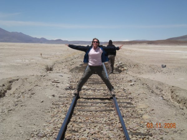 Day 3 - Chrissie pretends she's a train