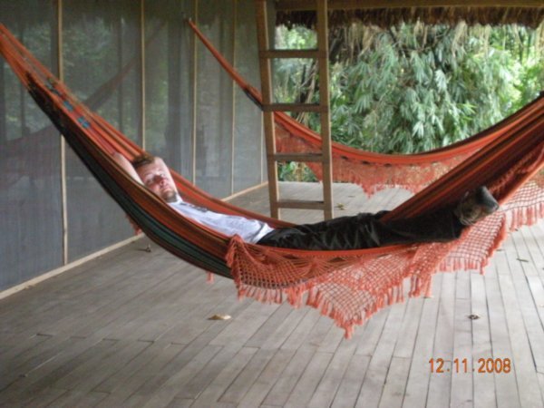 Matt in a hammock