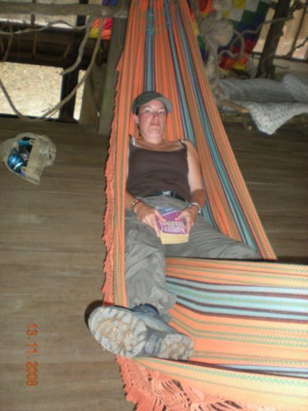 Chrissie in hammock