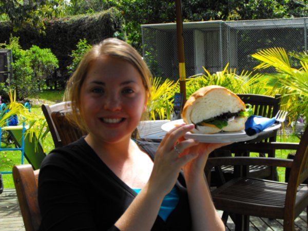 Lydia's huge sandwich