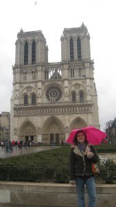 Rainy outside Notre Dame
