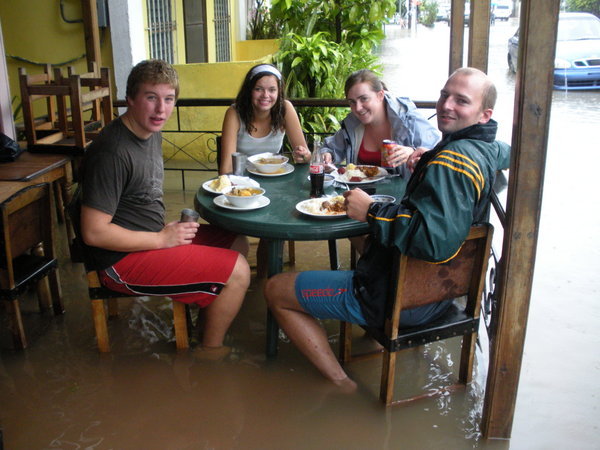 Lunch in the floods