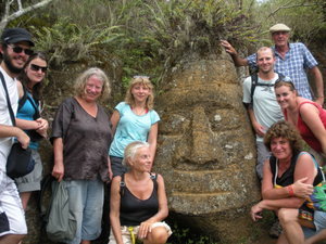 The Gang with a big head staute!