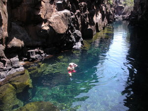 Terry goes for a dip at Las Grietas