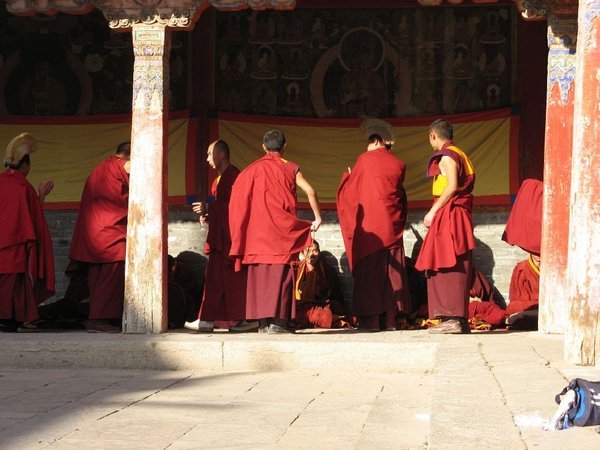 Monks gathering for debating