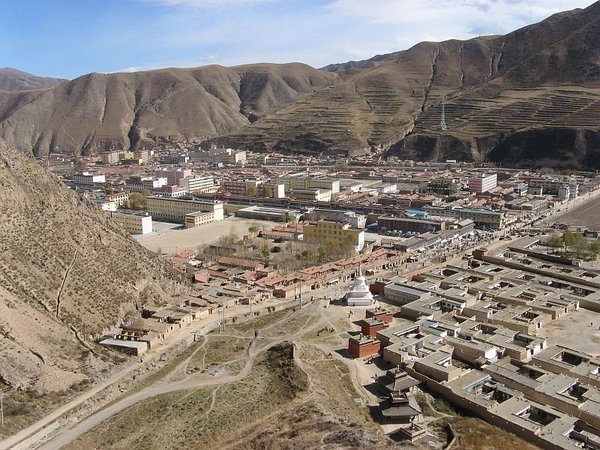 View from Kora walk over Muslim and Tibetan town
