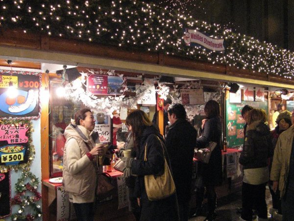 German specialities at Christmas market