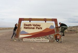 Reaching the entrance of Death Valley National Park