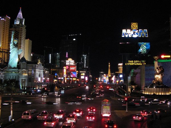 The famous Las Vegas strip