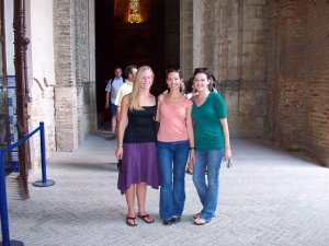 Glynna, Kelsie and me in the Alhambra