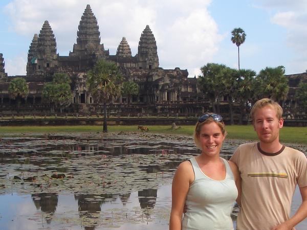 At the famous Angkor Wat