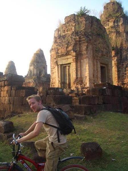 Cycling past Pre Rup