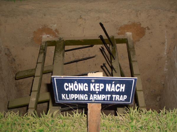 Some of the terrifying bamboo traps used by the Veitcon