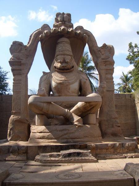 Narashima Statue, the man-lion incarnation of Vishnu