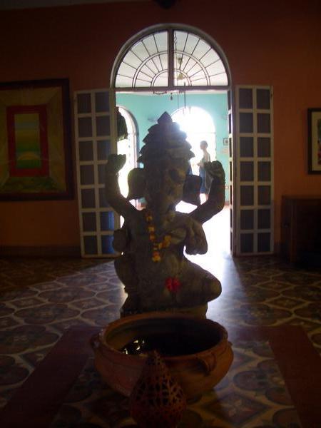 Ganesh dropping by the Rivercat to say hello