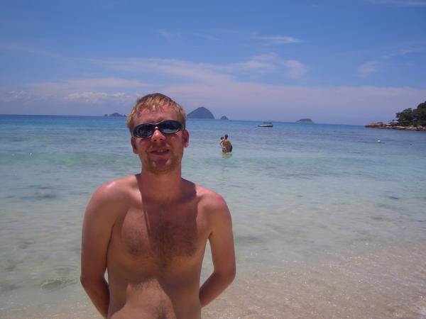 Tom on coral beach