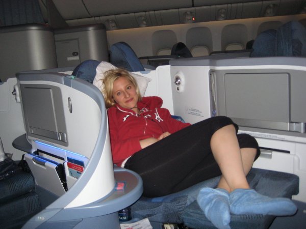 Thank goodness for the comfy chairs in 1st class - made for an enjoyable 14 hour flight
