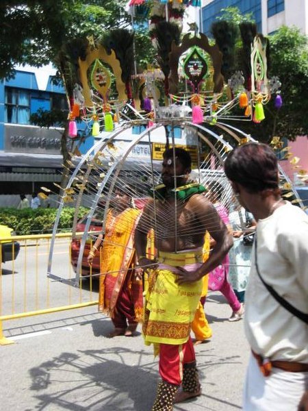 The main destination was 4 kilometres away at  Sri Thandayuthapani Temple on Tank Road
