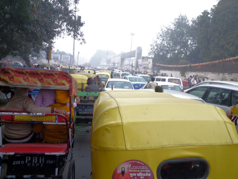 Traffic jam in Delhi