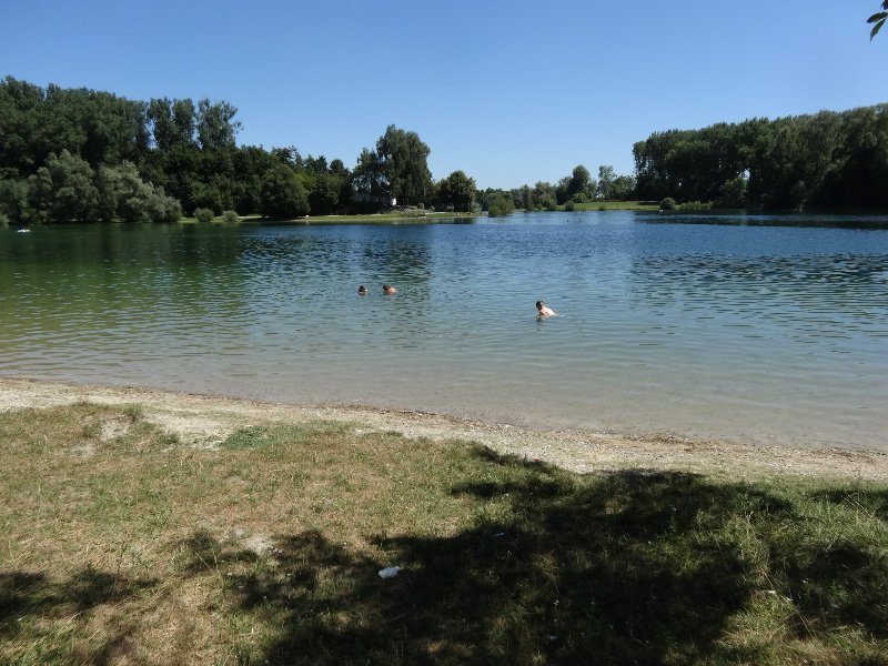 Swimming and sunbathing lake