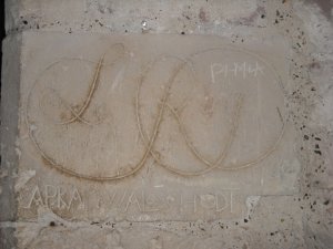 old inscription on the wall