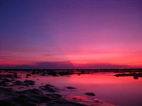low tide sunset