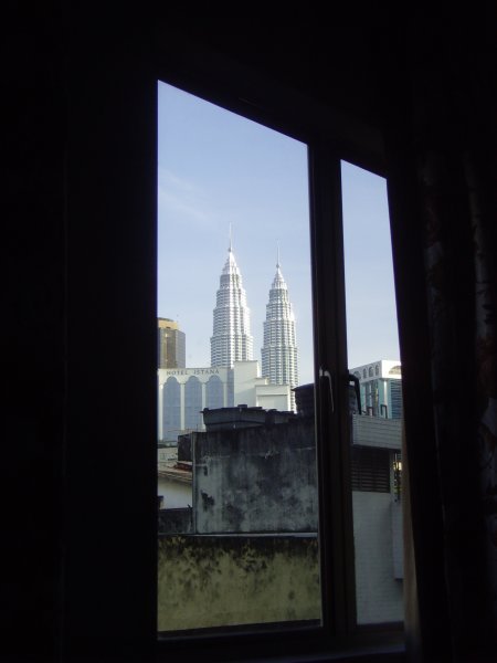 The Petronas Towers (the view from my bed)