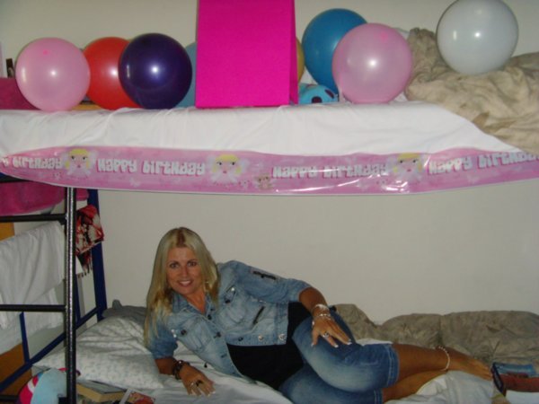 My birthday bunk decorated by the lovely Bec