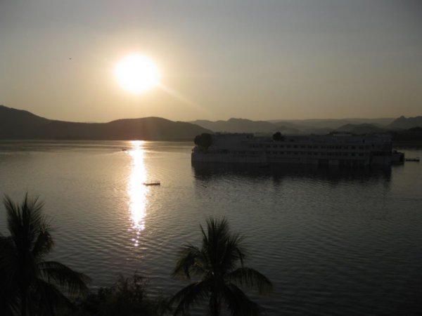 Udaipur's Lake Palace at sunset
