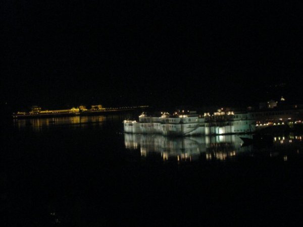 Udaipur's Lake Palace at night