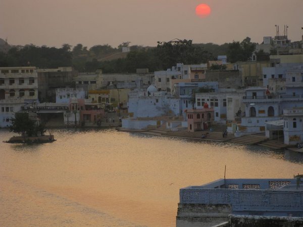 Pushkar at sunset
