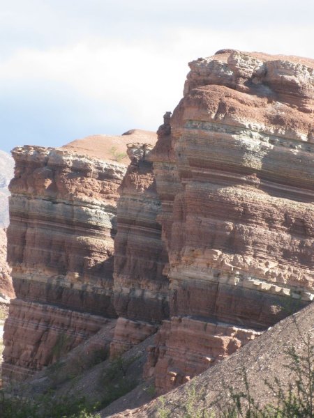 Coloured sandstone rocks at Quebrada de Cafayate