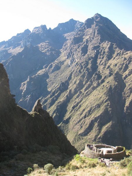 Inca look-out post on third day of inca trail