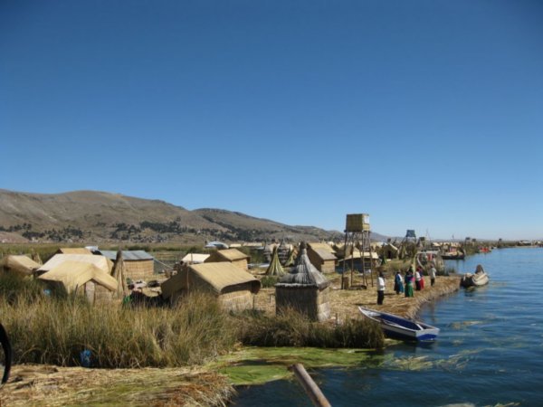 View from watch tower on Uros reed island