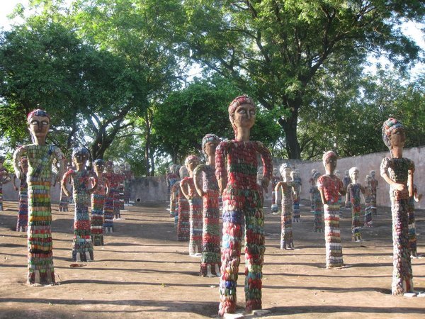 Women made from Bangles in Chandigarh rock garden