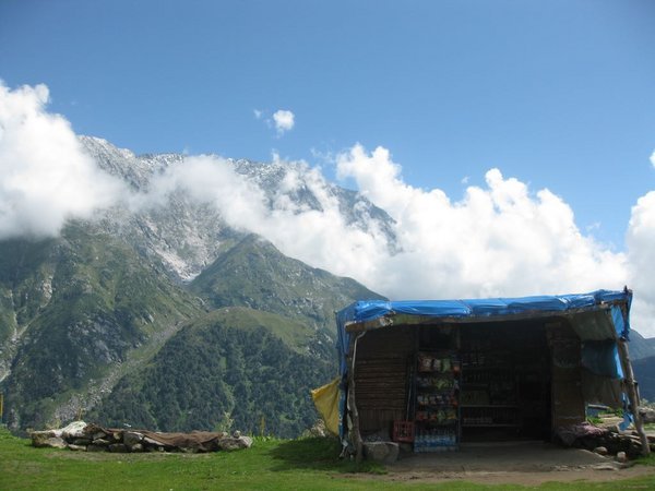 The tea shop on a mountain trail in Mcleod Ganj