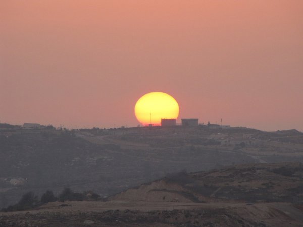 Sunset near the West Bank