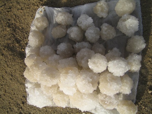Actual salt balls from the Dead Sea