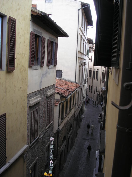 the Florence digs view from kitchen