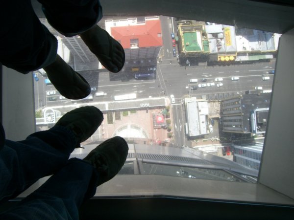 At the top of the sky tower..looking down..