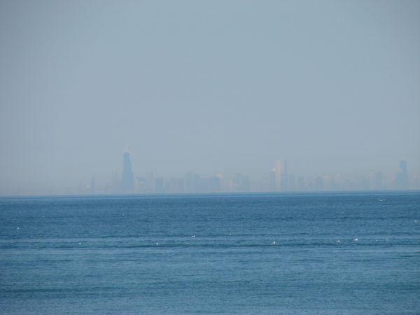 Chicago & Sears tower across the lake