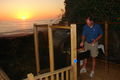 Robb grilling at sunset