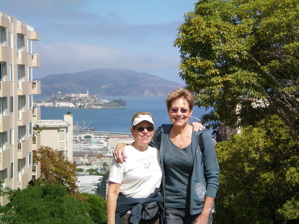 Barbara & her cousin Jan on our San Fran hike