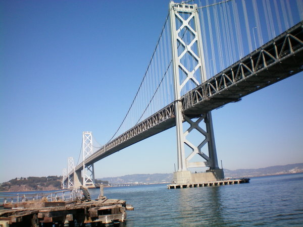 The bay bridge from the Embarcadero