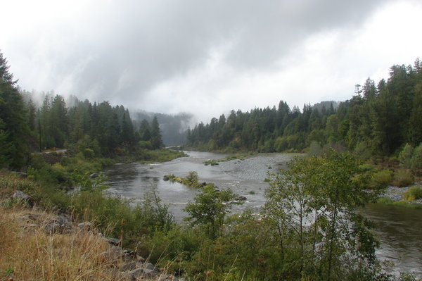 The Smith River just north of Crescent City