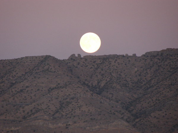 Full moon near Salt Lake City