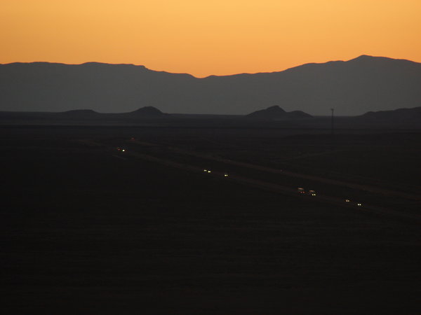 Sunset & I-80 traffic 