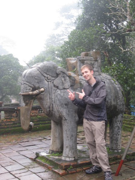 An Elephant Statue (Nope, I Don't Know Why I Look So Excited..)