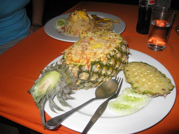 ..I Had A Whole Pineapple Stuffed With Rice. Looks Cool, But Wasn't That Nice.